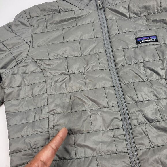 PATAGONIA Women Nano Puff Jacket Gray Primaloft 84216 Insulated Outdoors M READ - Picture 5 of 16